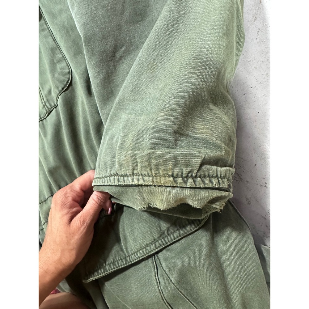 Vintage American Eagle Outfitters Canvas Field Jacket Olive Green Distressed L - Picture 5 of 10